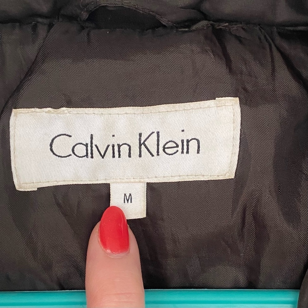 Calvin Klein Women's Classic Dark Brown Puffer Jacket Size Medium - Picture 4 of 10